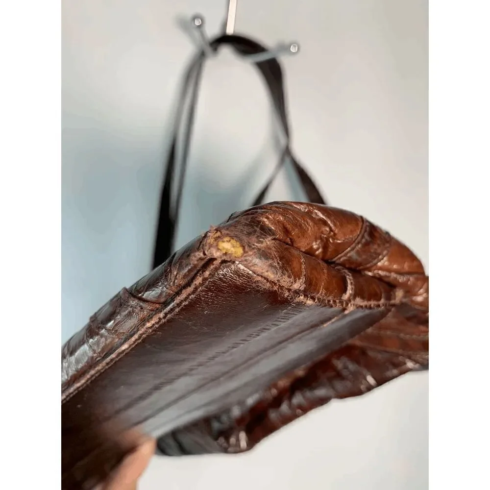 Vintage Eel Skin Hong Kong Shoulder Purse 8x12